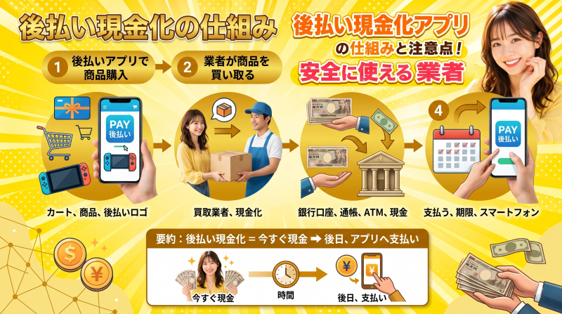 後払いアプリ現金化の仕組み