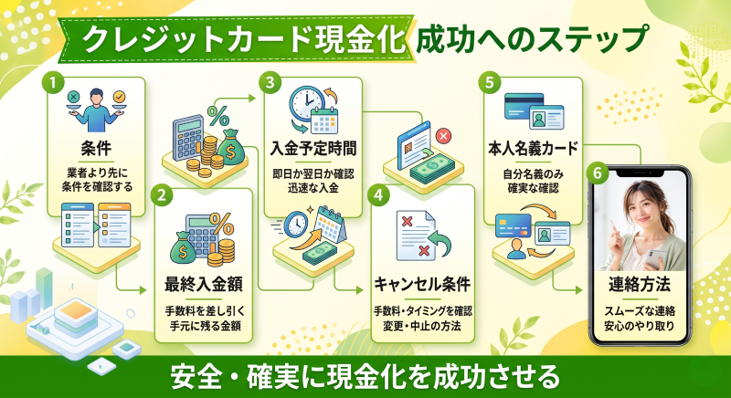 クレジットカード現金化を成功させるコツ